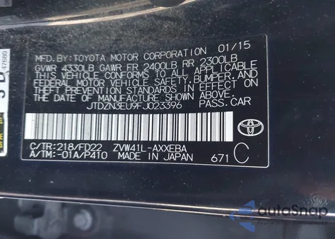 2015 Toyota Prius V Two from USA, damaged, VIN JTDZN3EU9FJ023396